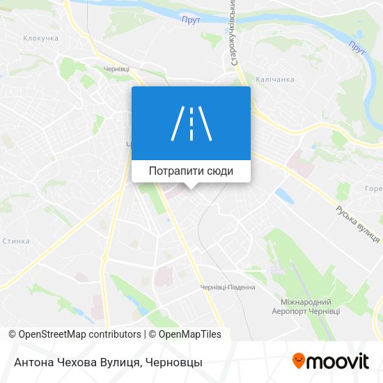 Карта Антона Чехова Вулиця
