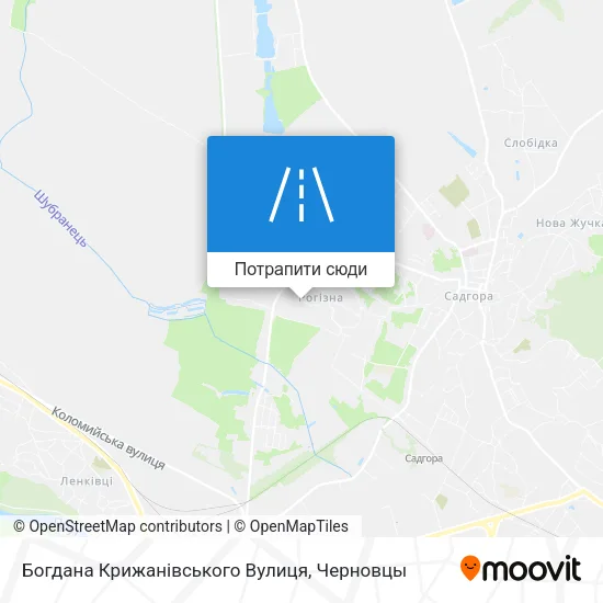 Карта Богдана Крижанівського Вулиця
