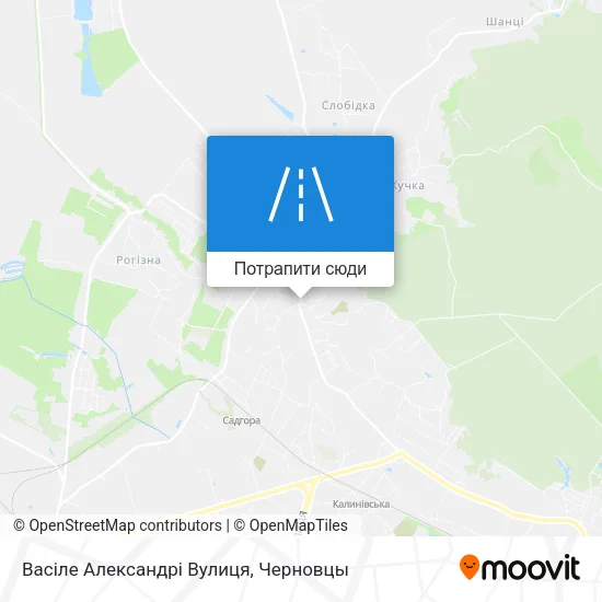 Карта Васіле Александрі Вулиця