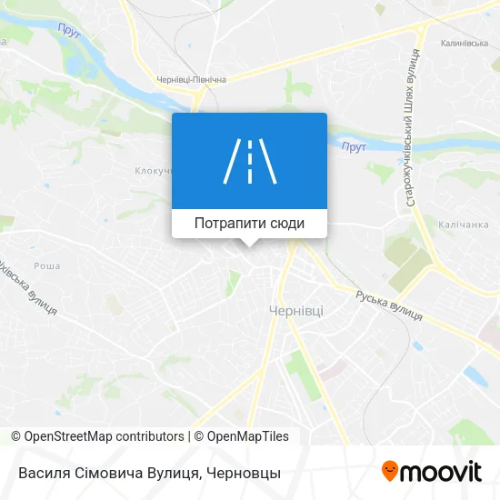 Карта Василя Сімовича Вулиця