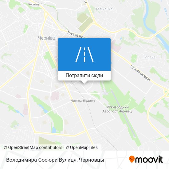 Карта Володимира Сосюри Вулиця