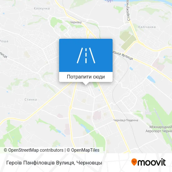 Карта Героїв Панфіловців Вулиця