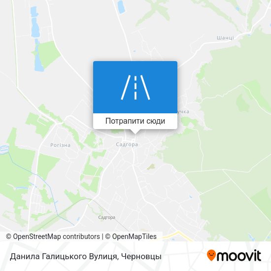 Карта Данила Галицького Вулиця