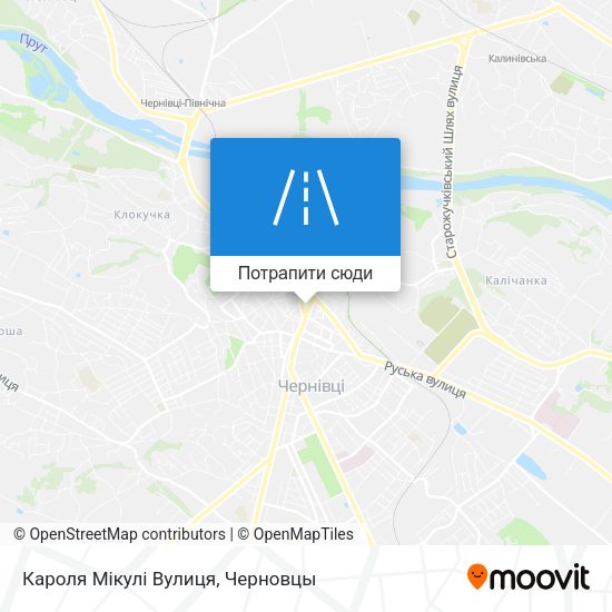Карта Кароля Мікулі Вулиця