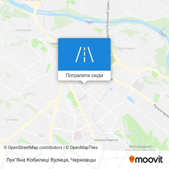 Карта Лук’Яна Кобилиці Вулиця
