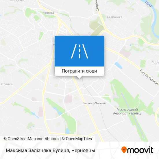 Карта Максима Залізняка Вулиця
