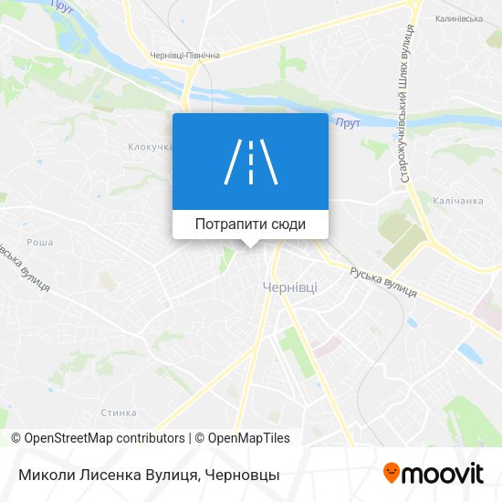 Карта Миколи Лисенка Вулиця