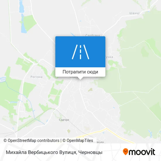 Карта Михайла Вербицького Вулиця