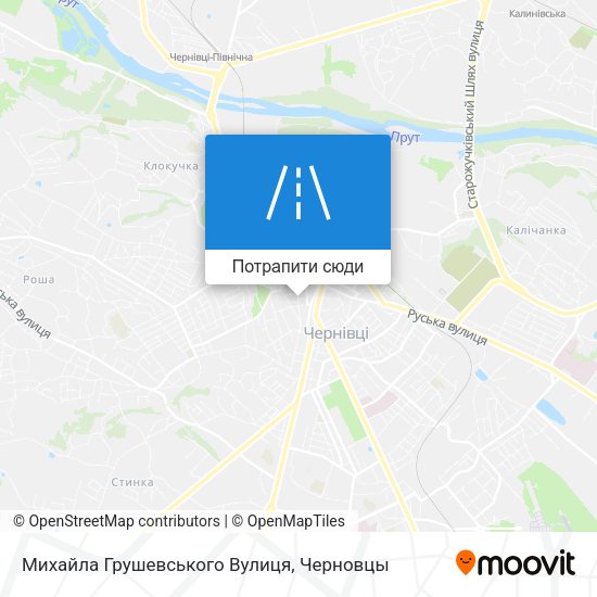 Карта Михайла Грушевського Вулиця