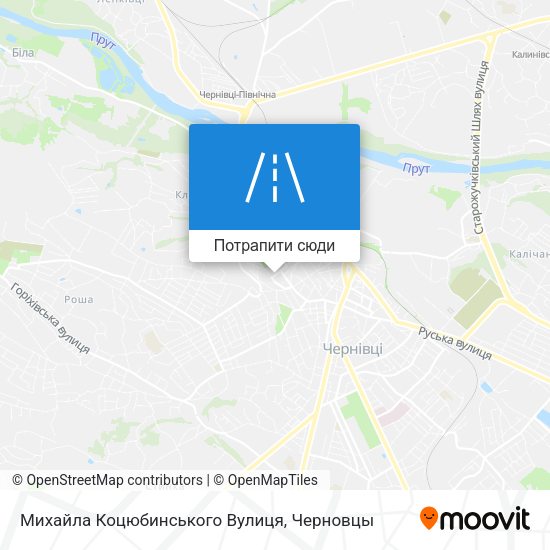 Карта Михайла Коцюбинського Вулиця