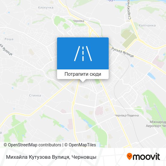 Карта Михайла Кутузова Вулиця