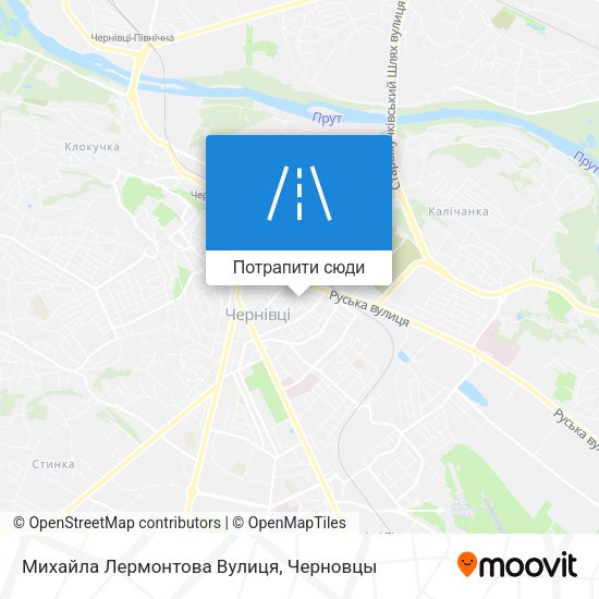 Карта Михайла Лермонтова Вулиця