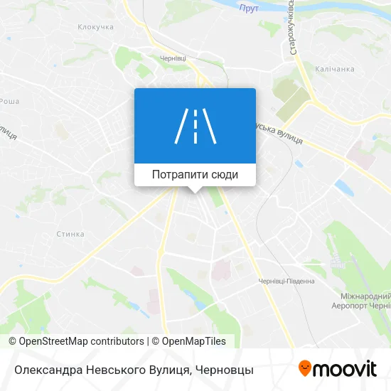 Карта Олександра Невського Вулиця