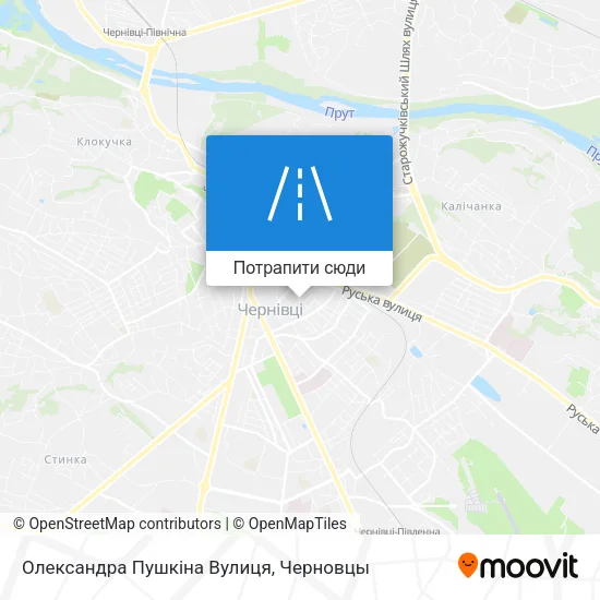 Карта Олександра Пушкіна Вулиця