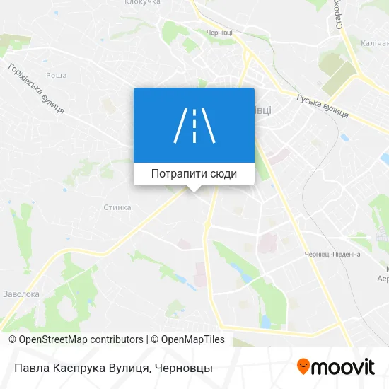Карта Павла Каспрука Вулиця