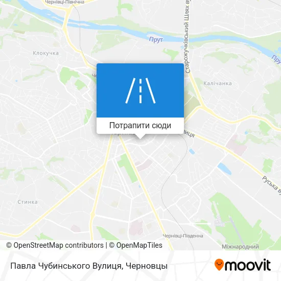Карта Павла Чубинського Вулиця