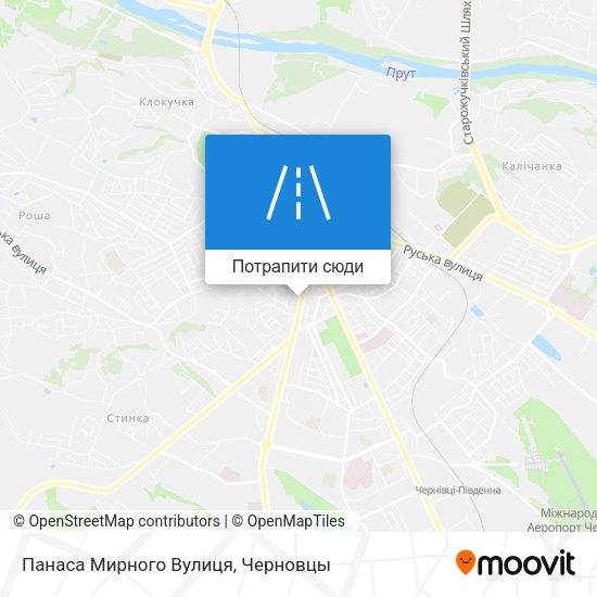 Карта Панаса Мирного Вулиця