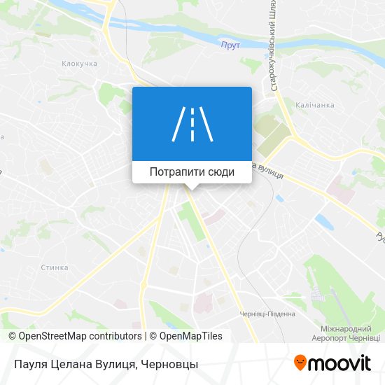 Карта Пауля Целана Вулиця