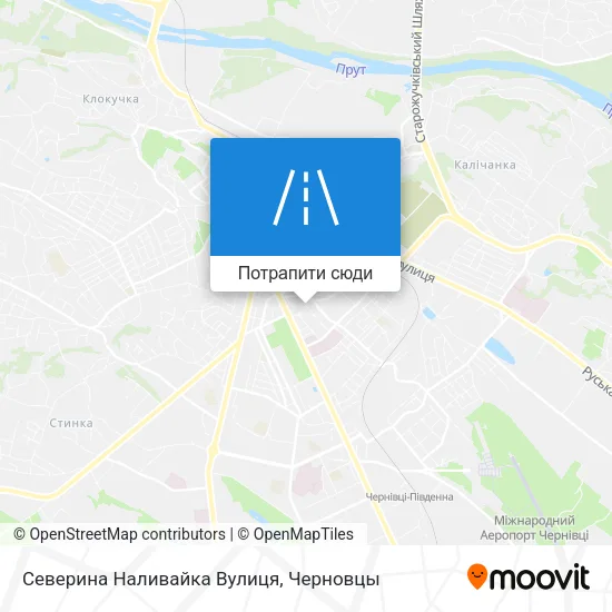Карта Северина Наливайка Вулиця