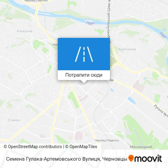 Карта Семена Гулака-Артемовського Вулиця