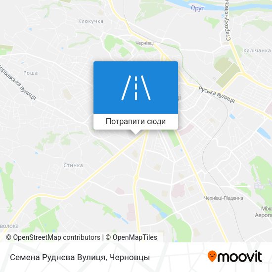 Карта Семена Руднєва Вулиця