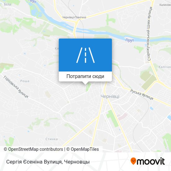 Карта Сергія Єсеніна Вулиця