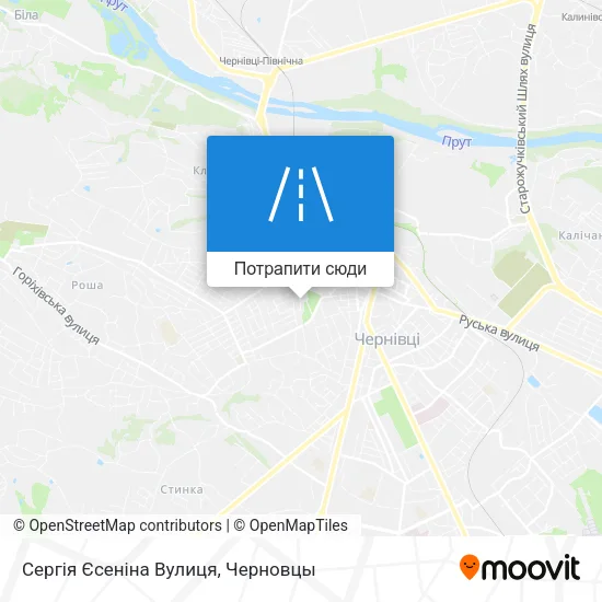Карта Сергія Єсеніна Вулиця