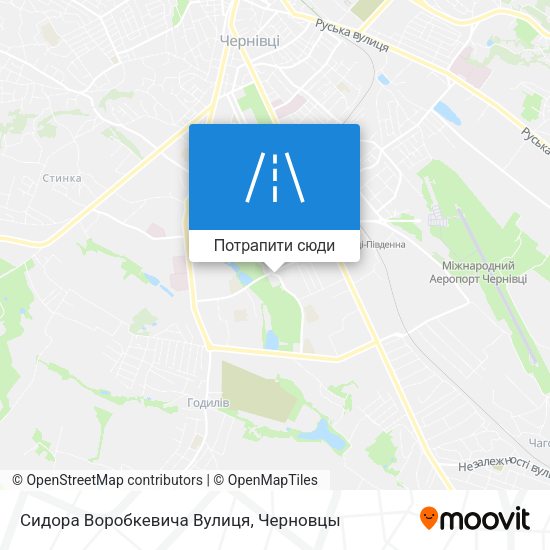 Карта Сидора Воробкевича Вулиця