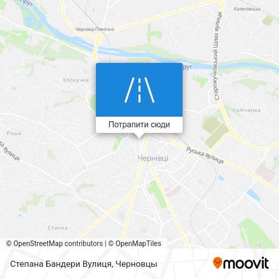Карта Степана Бандери Вулиця