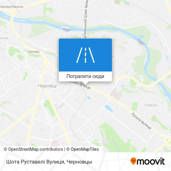 Карта Шота Руставелі Вулиця