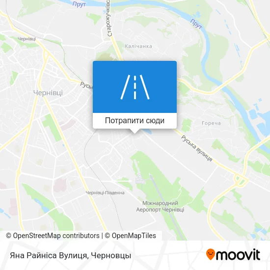 Карта Яна Райніса Вулиця