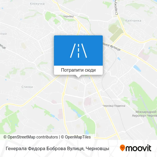 Карта Генерала Федора Боброва Вулиця