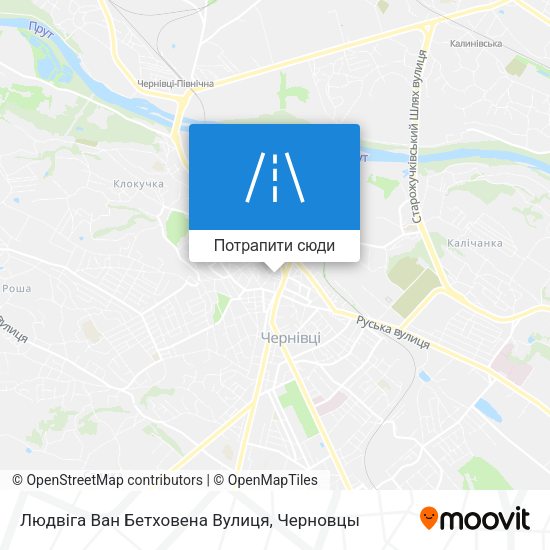 Карта Людвіга Ван Бетховена Вулиця
