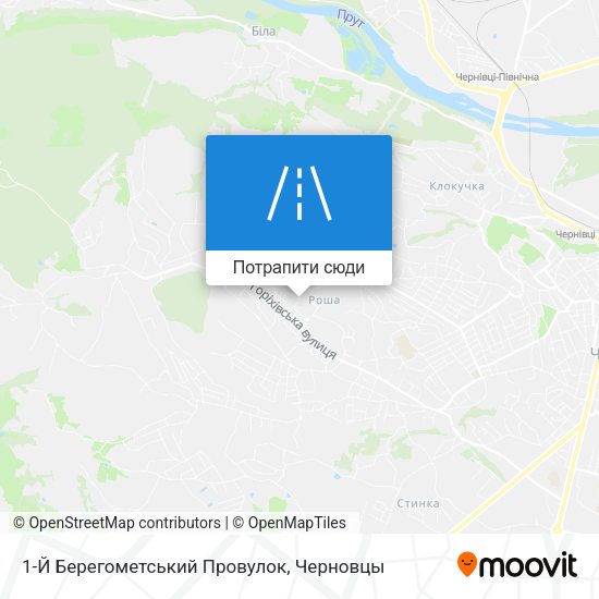 Карта 1-Й Берегометський Провулок