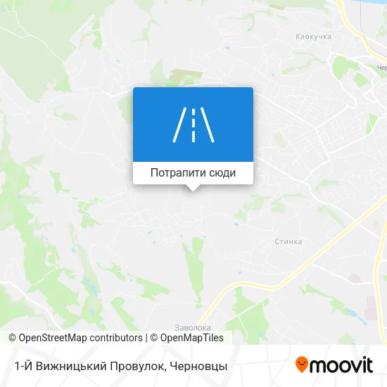Карта 1-Й Вижницький Провулок