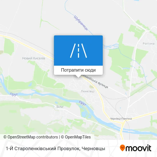 Карта 1-Й Староленківський Провулок