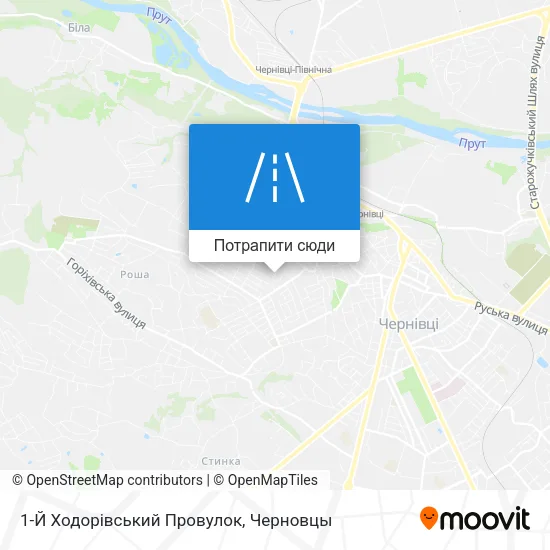 Карта 1-Й Ходорівський Провулок