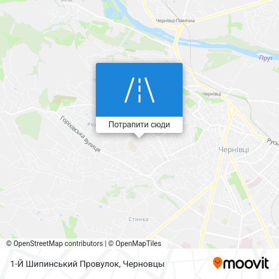 Карта 1-Й Шипинський Провулок