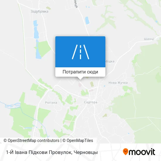 Карта 1-Й Івана Підкови Провулок