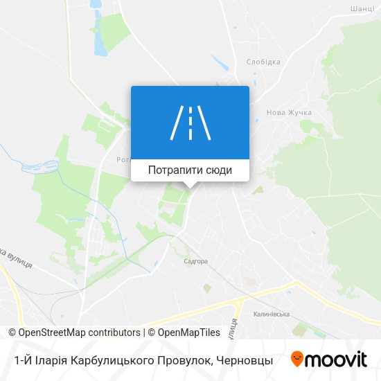 Карта 1-Й Іларія Карбулицького Провулок