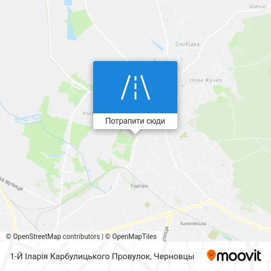 Карта 1-Й Іларія Карбулицького Провулок