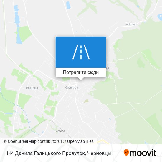 Карта 1-Й Данила Галицького Провулок