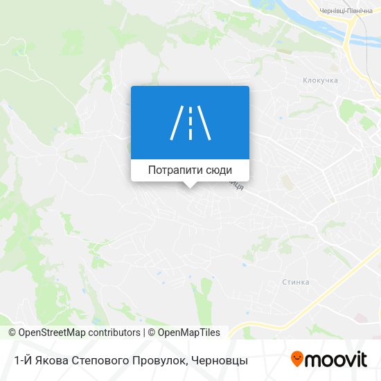 Карта 1-Й Якова Степового Провулок