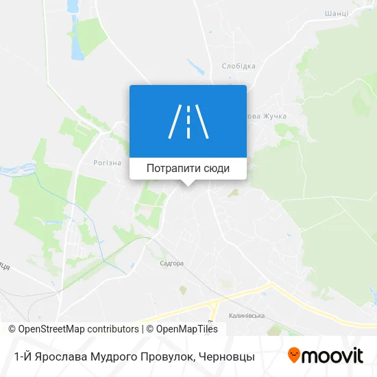 Карта 1-Й Ярослава Мудрого Провулок