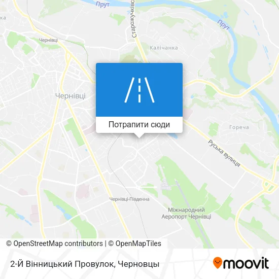 Карта 2-Й Вінницький Провулок