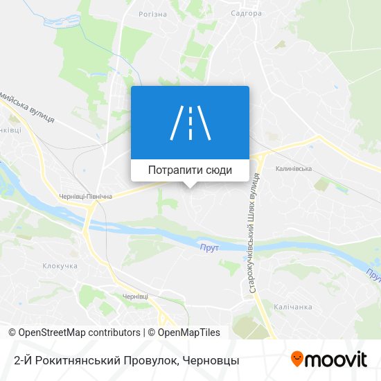 Карта 2-Й Рокитнянський Провулок