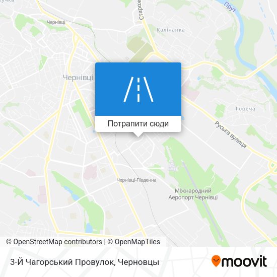Карта 3-Й Чагорський Провулок