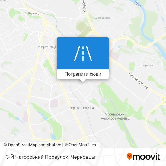Карта 3-Й Чагорський Провулок