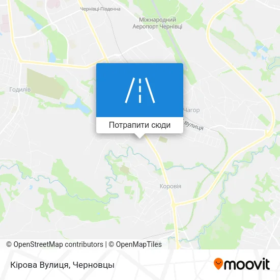 Карта Кірова Вулиця