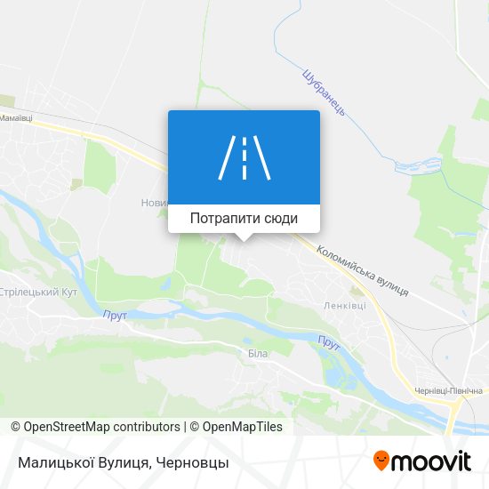 Карта Малицької Вулиця